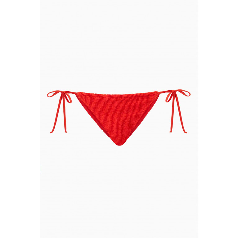 Good American - Always Fits Tiny Ties Bikini Bottoms Red