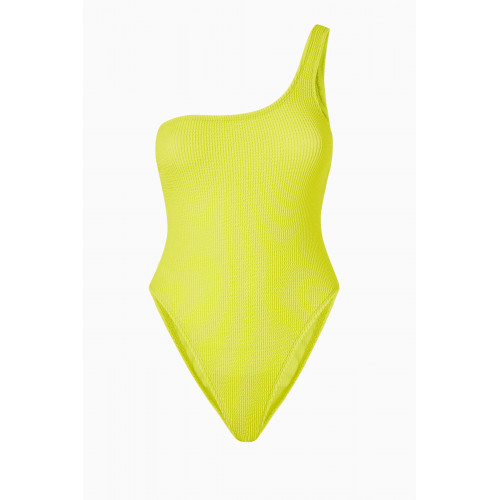 Good American - Always Fits One Shoulder Swimsuit Yellow