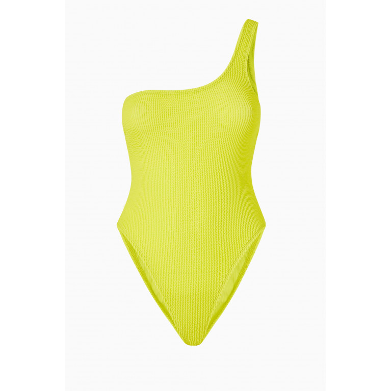 Good American - Always Fits One Shoulder Swimsuit Yellow