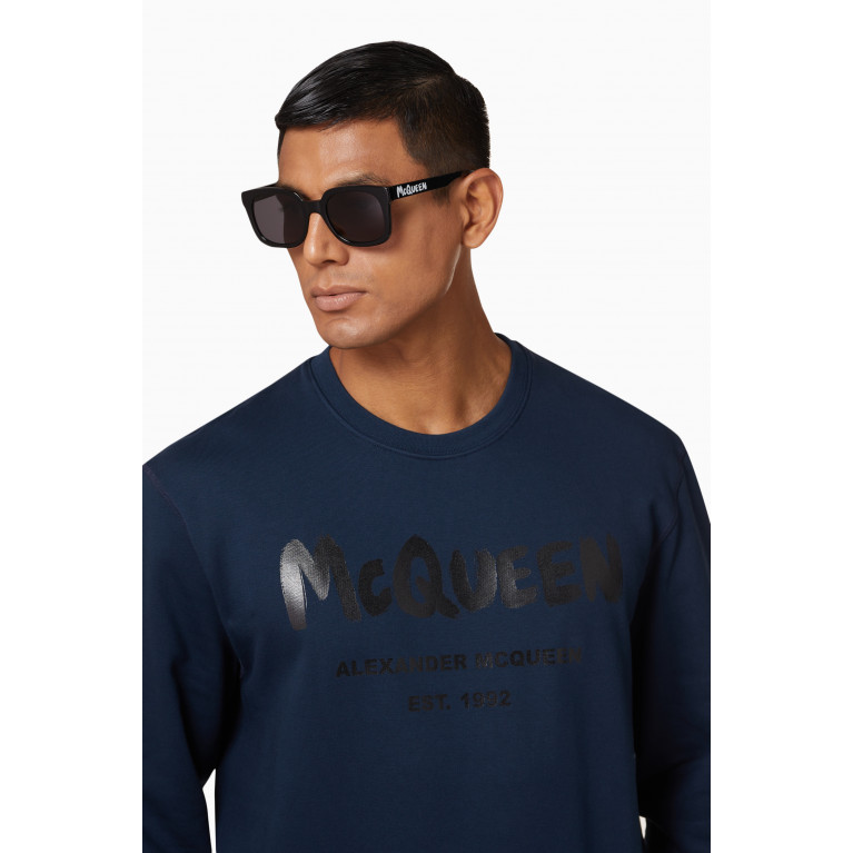 Alexander McQueen - McQueen Graffiti Square Sunglasses