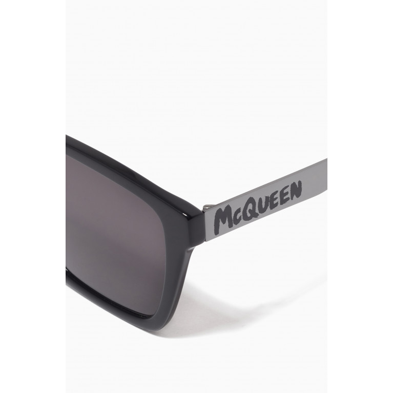 Alexander McQueen - McQueen Graffiti Rectangular Sunglasses