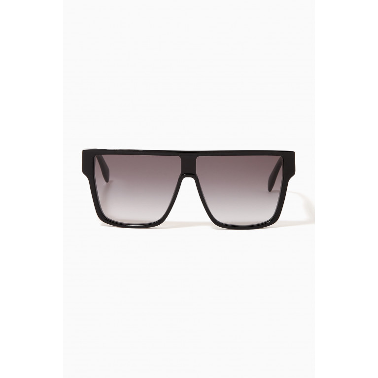 Alexander McQueen - Selvedge Flat Top Sunglasses in Acetate