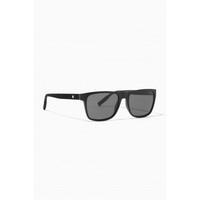 Montblanc - Rectangular Sunglasses in Rubber