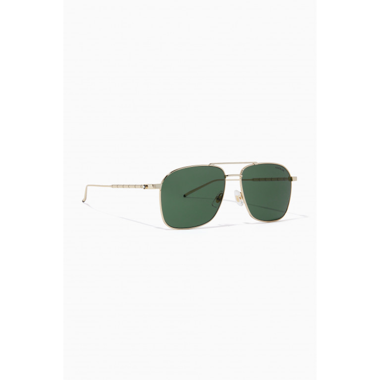 Montblanc - Rectangular Sunglasses in Metal