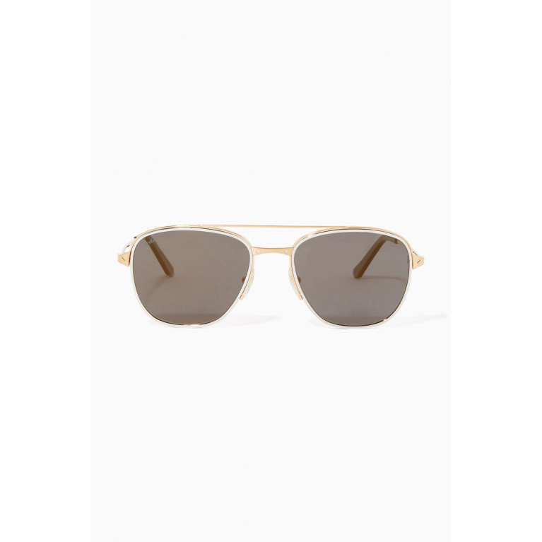 Cartier - Two-tone Pilot Sunglasses in Titanium & Metal