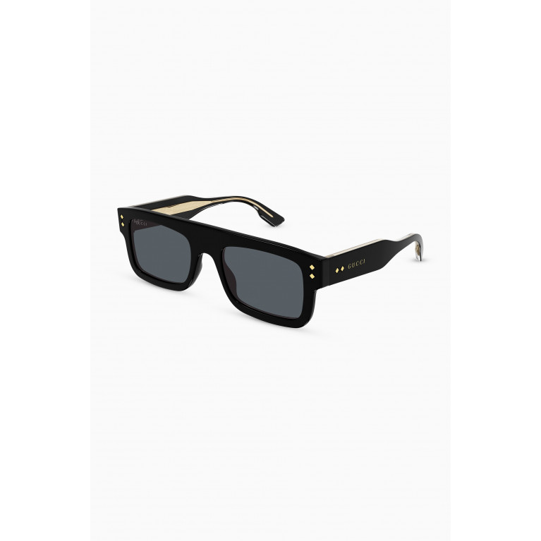 Gucci - Rectangular Sunglasses in Acetate
