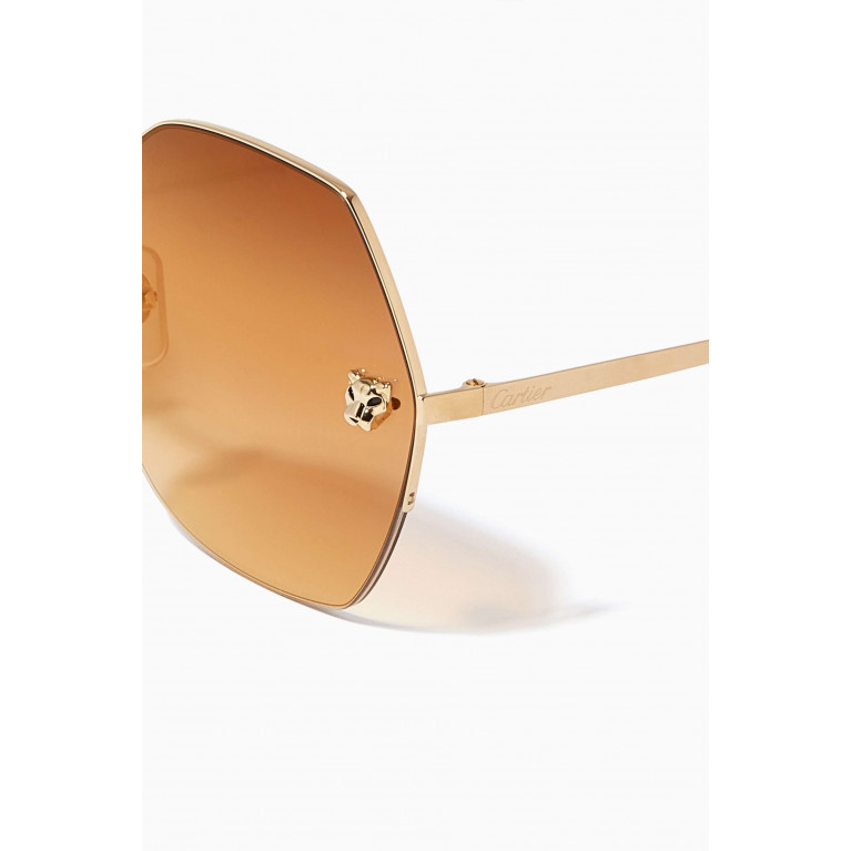 Cartier - Panthère de Cartier Round Sunglasses in Metal