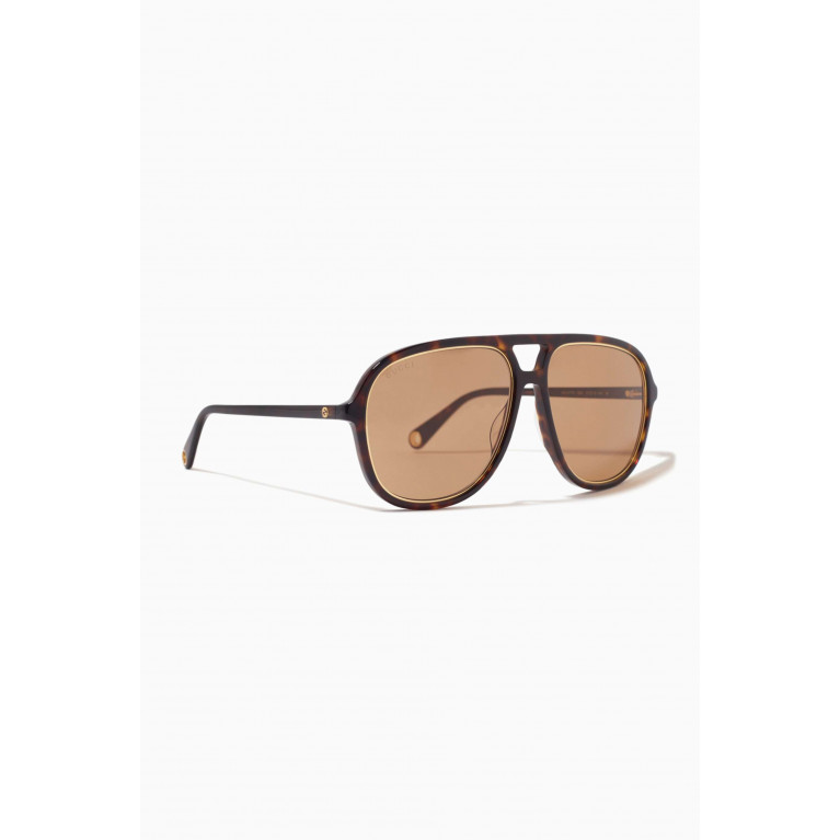 Gucci - Aviator Frame Sunglasses in Acetate