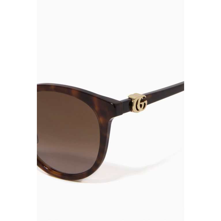 Gucci - Cat-eye Frame Sunglasses in Acetate Brown