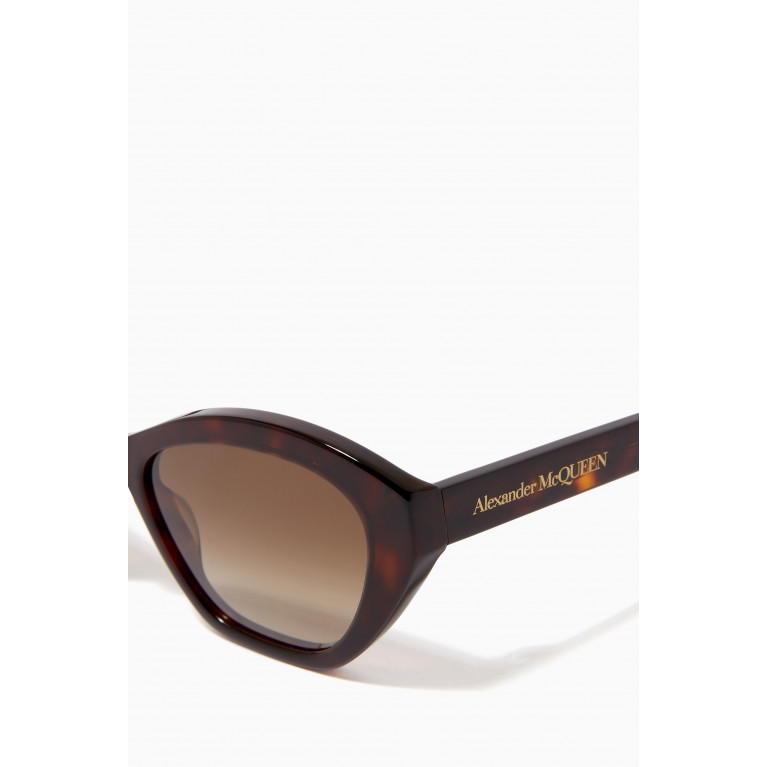 Alexander McQueen - Selvedge Cat-eye Sunglasses Brown