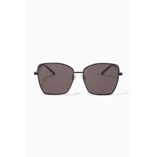 Balenciaga - Square Sunglasses in Metal Black