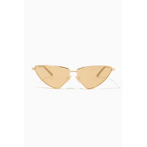 Balenciaga - Cat Eye Sunglasses in Metal Yellow