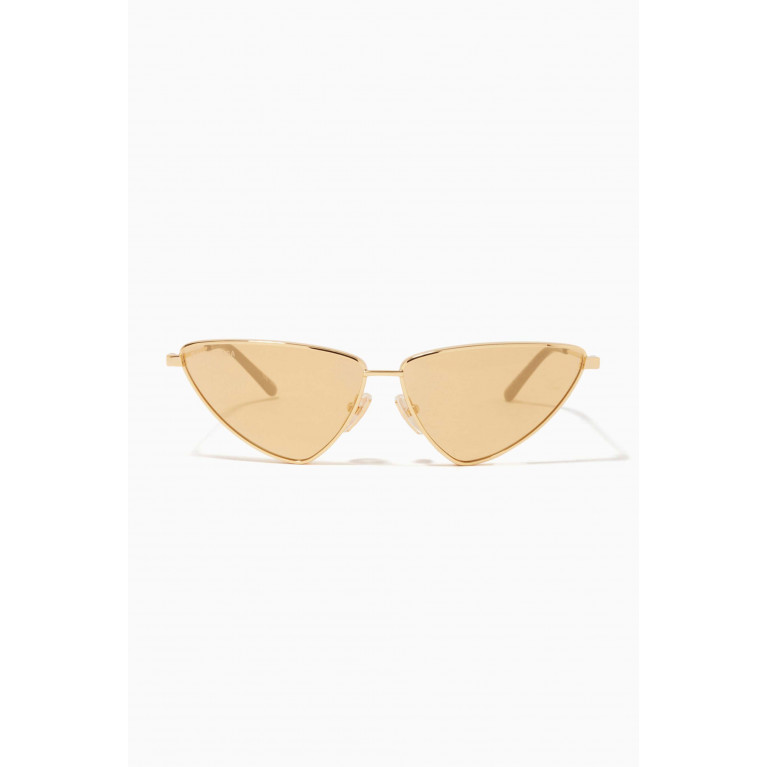 Balenciaga - Cat Eye Sunglasses in Metal Yellow
