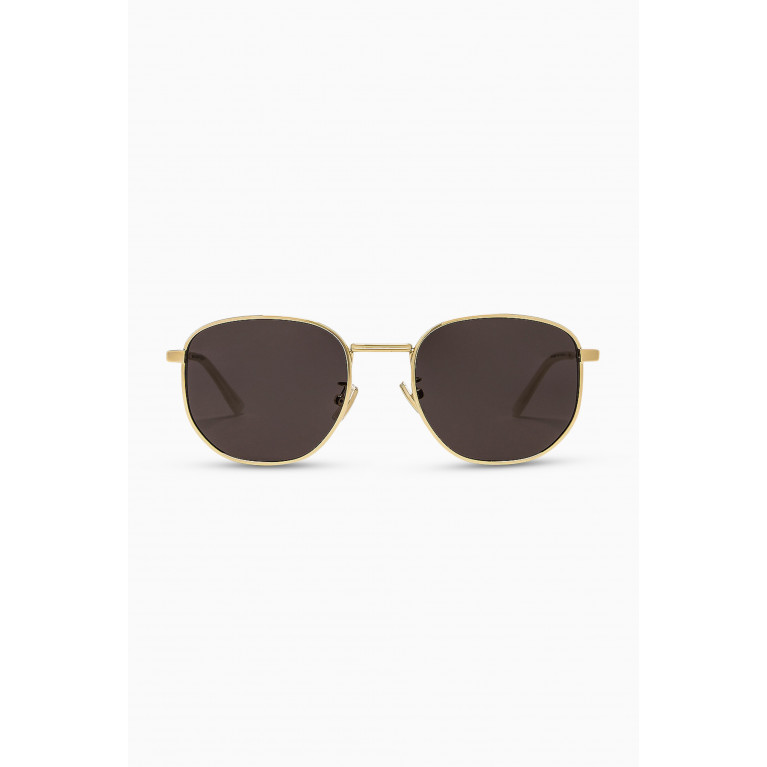 Bottega Veneta - Round Frame Sunglasses in Metal
