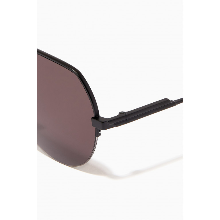 Bottega Veneta - Navigator Frame Sunglasses in Metal