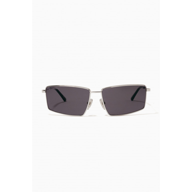 Balenciaga - Rectangle Sunglasses in Metal