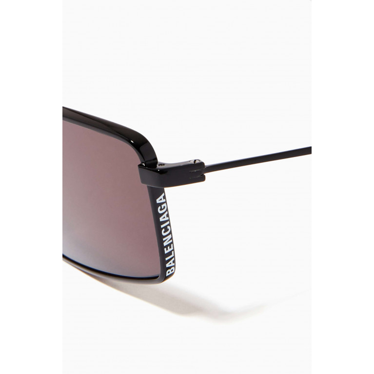 Balenciaga - Rectangle Sunglasses in Metal