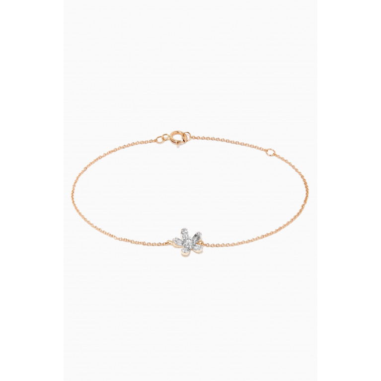 STONE AND STRAND - Flower Diamond Bracelet in 10kt Yellow Gold