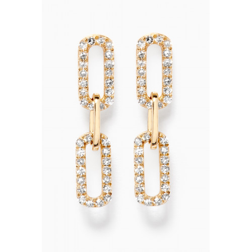 STONE AND STRAND - Sparkle Chain Diamond Earrings in 10kt Yellow Gold