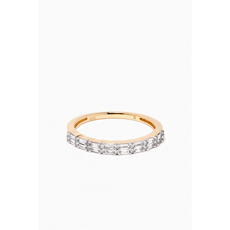 STONE AND STRAND - Code Diamond Ring in 10kt Yellow Gold