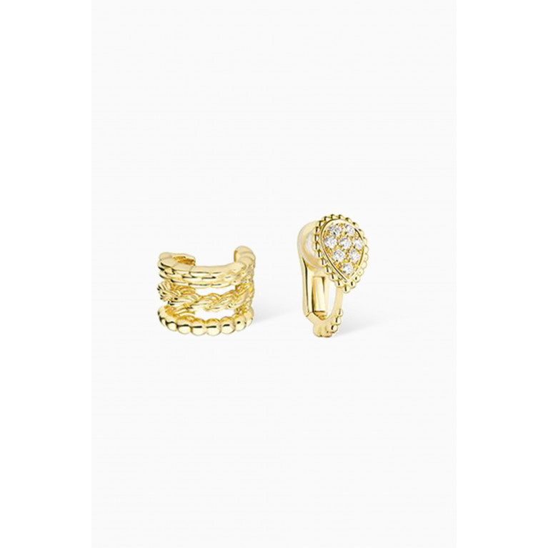 Boucheron - Serpent Bohème Diamond Clip-on Earrings in 18kt Yellow Gold