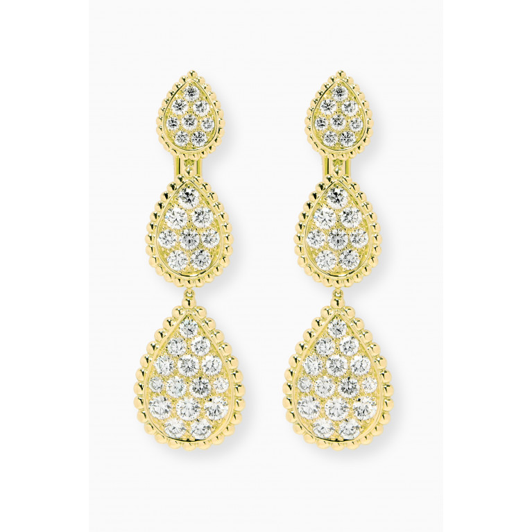 Boucheron - Serpent Bohème S Motif Diamond Earrings in 18kt Yellow Gold