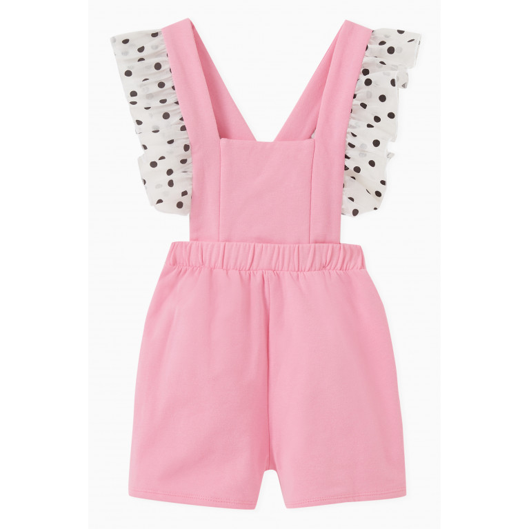 Wauw Capow by Bangbang - Frill Polka Dot Playsuit in Organic Cotton
