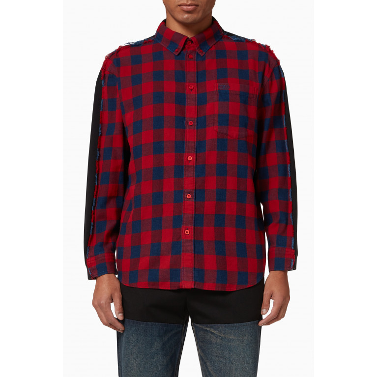 Balenciaga - BB Icon Patched Shirt in Checkered Cotton