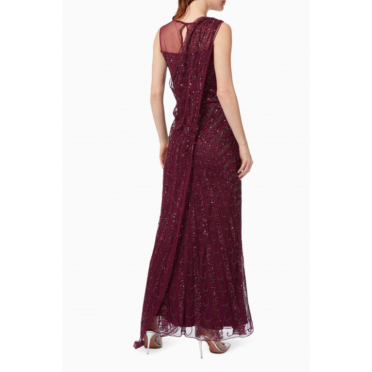 Raishma - Embellished Cape Gown