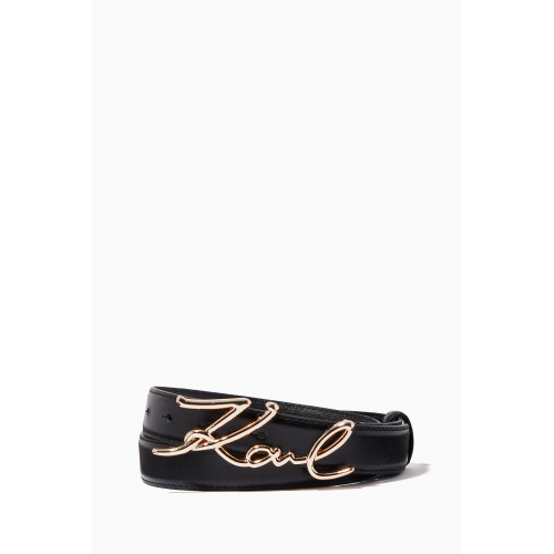 Karl Lagerfeld - K/Signature Belt in Leather