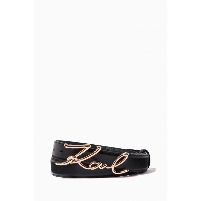 Karl Lagerfeld - K/Signature Belt in Leather