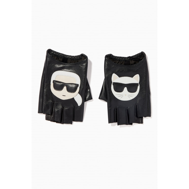 Karl Lagerfeld - K/Ikonik Choupette Gloves in Leather