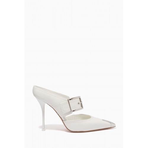 Alexander McQueen - Punk Buckle 105 Mules in Leather