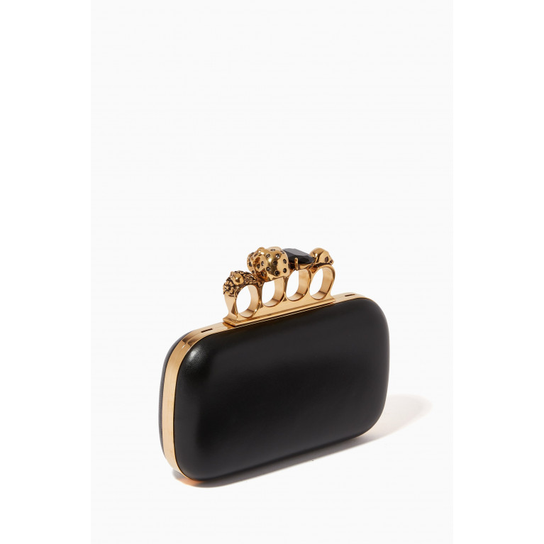 Alexander McQueen - Skull Four Ring Clutch in Leather