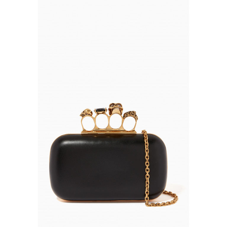 Alexander McQueen - Skull Four Ring Clutch in Leather