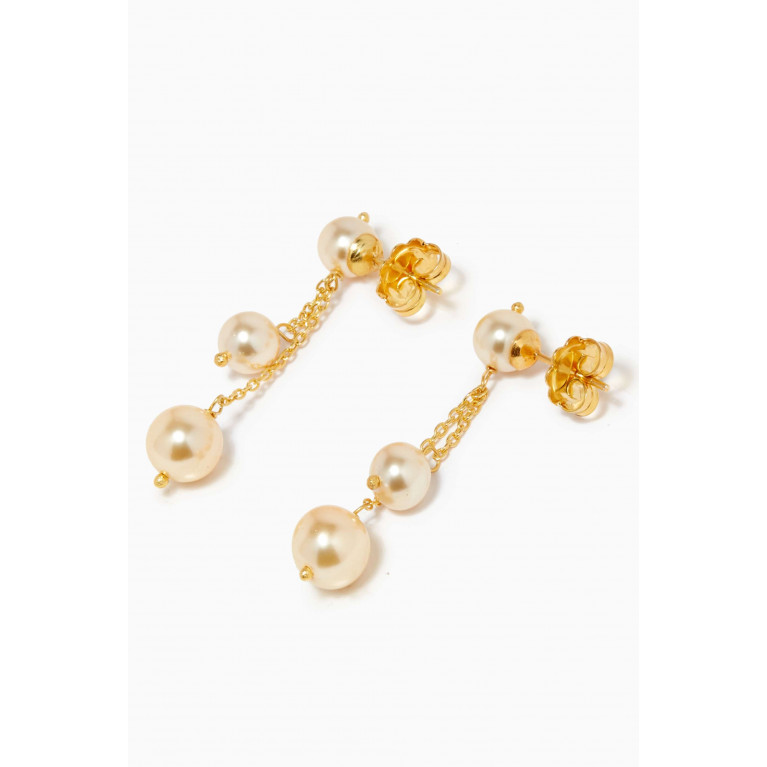 The Jewels Jar - Fajr Tassel Pearl Earrings in 18kt Gold Plated Sterling Silver