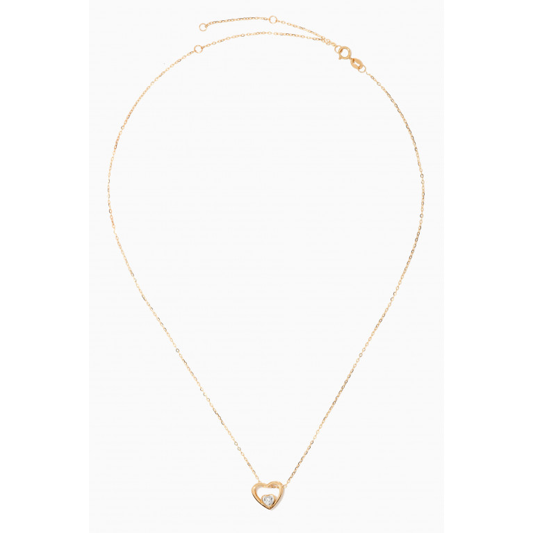 M's Gems - Adora Twirling Diamond Necklace in 18kt Yellow Gold