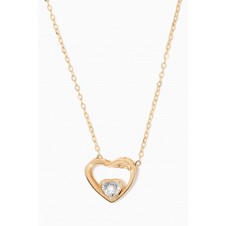 M's Gems - Adora Twirling Diamond Necklace in 18kt Yellow Gold