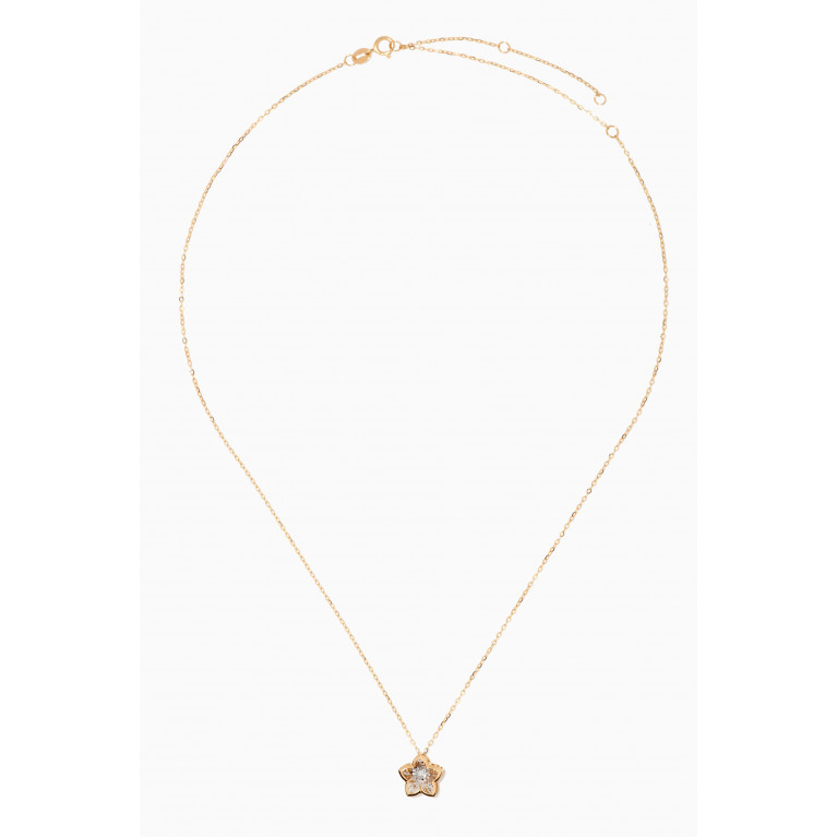 M's Gems - Danica Twirling Diamond Necklace in 18kt Yellow Gold
