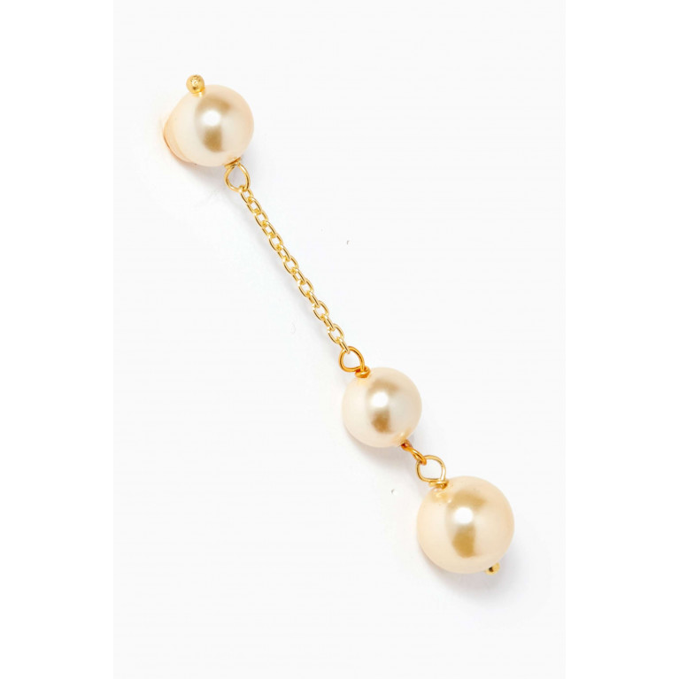 The Jewels Jar - Fajr Pearl Drop Earrings in 18kt Gold Plated Sterling Silver
