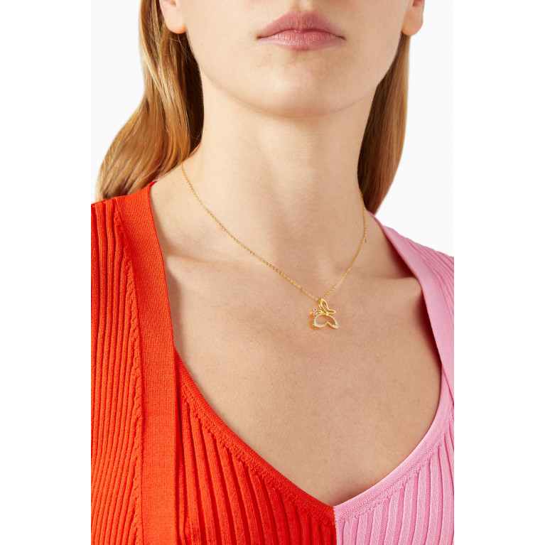 The Jewels Jar - Amber Necklace in 18kt Gold Plated Sterling Silver