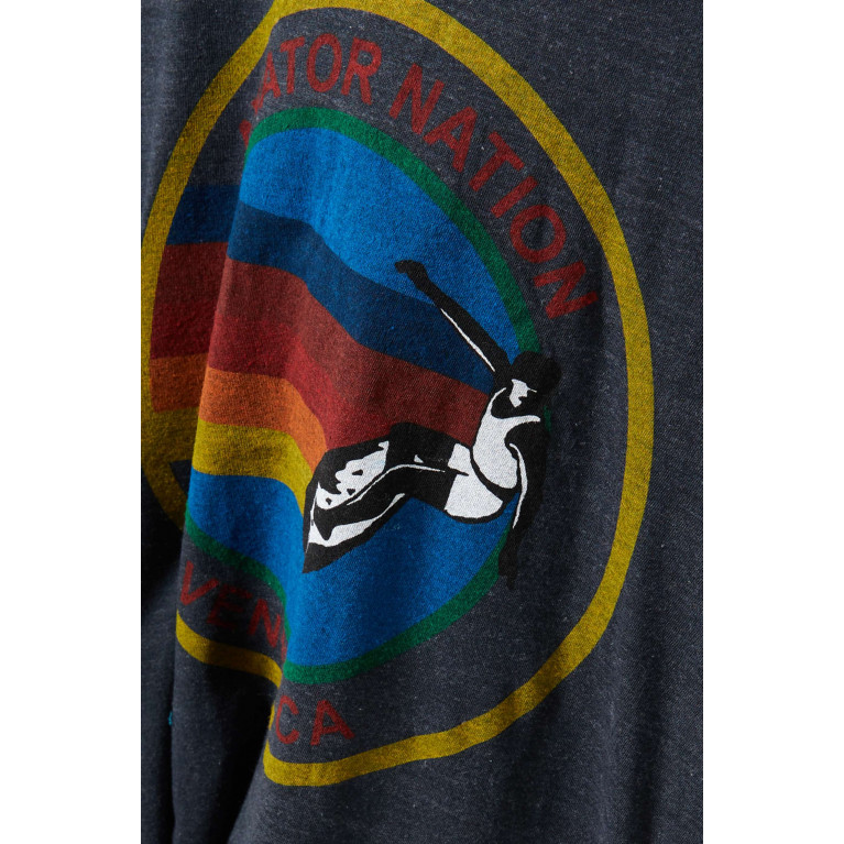 Aviator Nation - Signature Boyfriend T-shirt in Cotton Jersey Grey