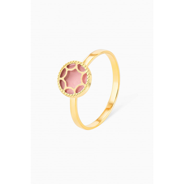 Damas - Amelia Roma Mother of Pearl Ring in 18kt Yellow Gold