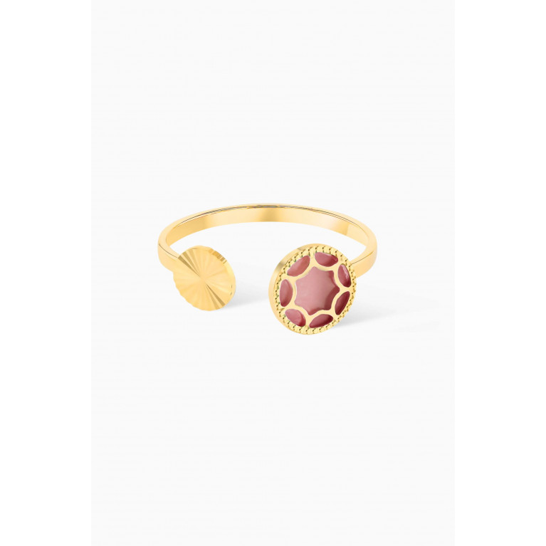 Damas - Amelia Roma Mother of Pearl Open Ring in 18kt Yellow Gold