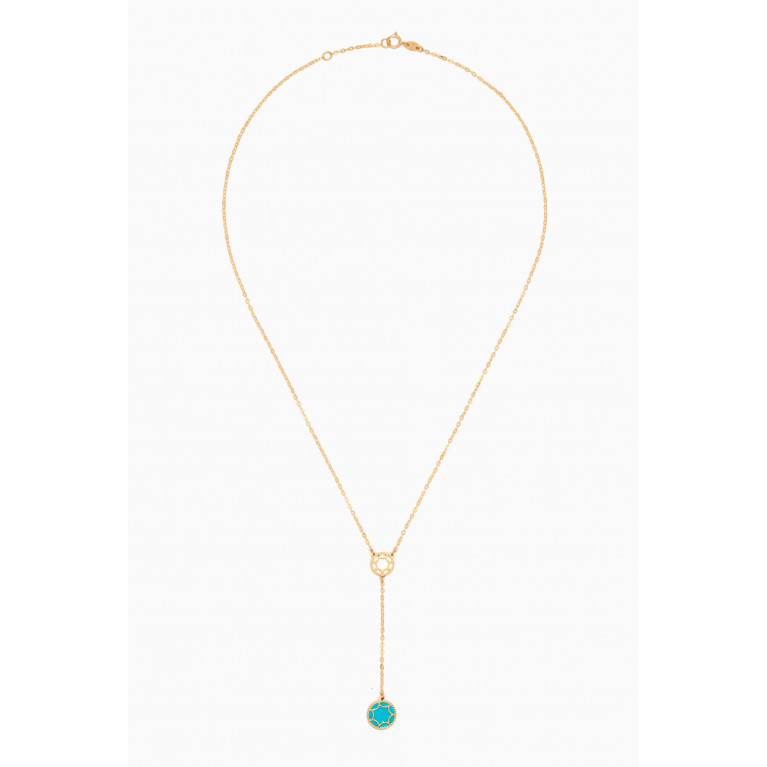 Damas - Amelia Roma Mother of Pearl Lariat Necklace in 18kt Yellow Gold