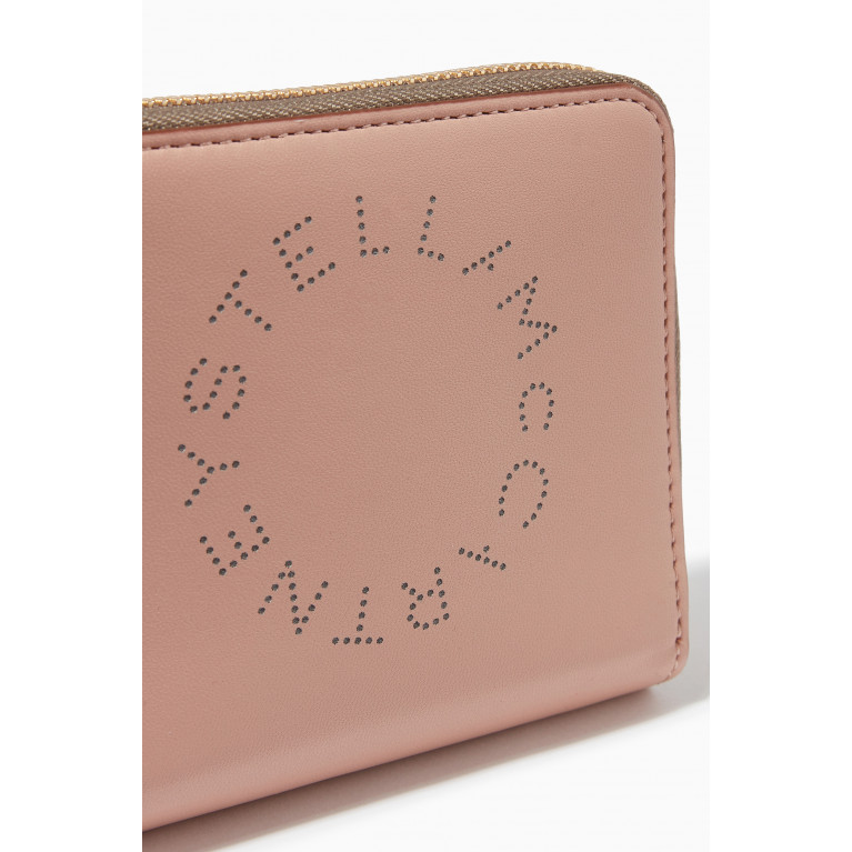 Stella McCartney - Stella Logo Zip Wallet in Eco Alter Nappa Pink