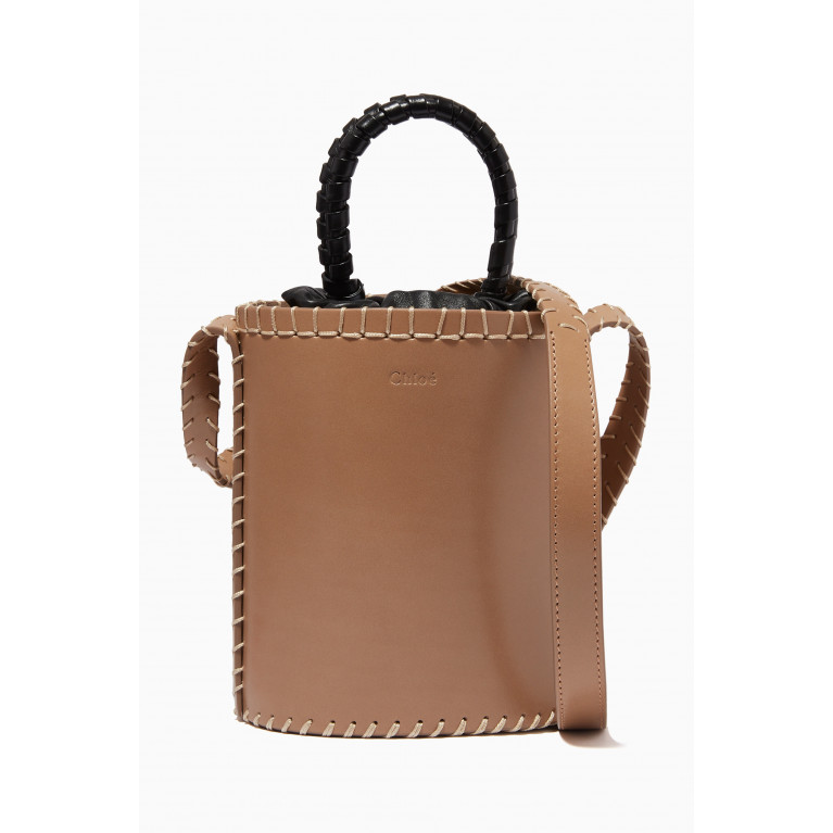Chloé - Louela Mini Bucket Bag in Calfskin & Nappa Lambskin