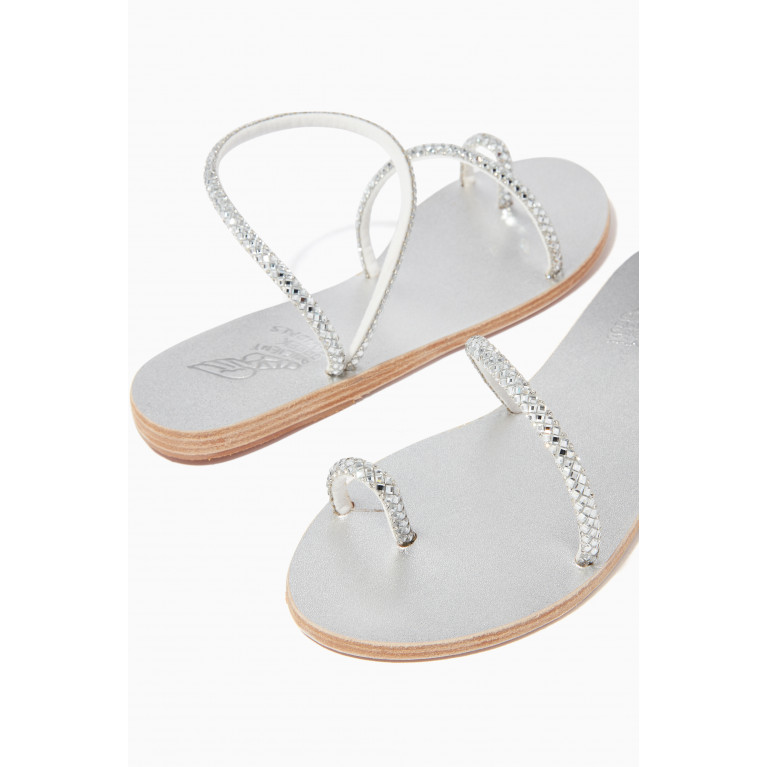 Ancient Greek Sandals - Apli Elefteria Sandals in Studded Leather Silver