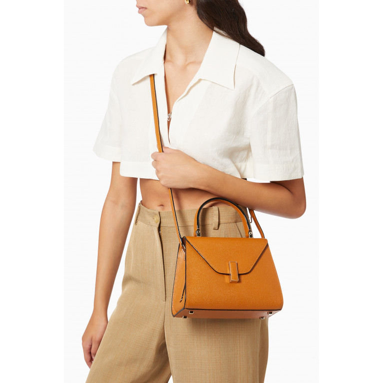 Valextra - Iside Mini Bag in Calfskin Leather Brown