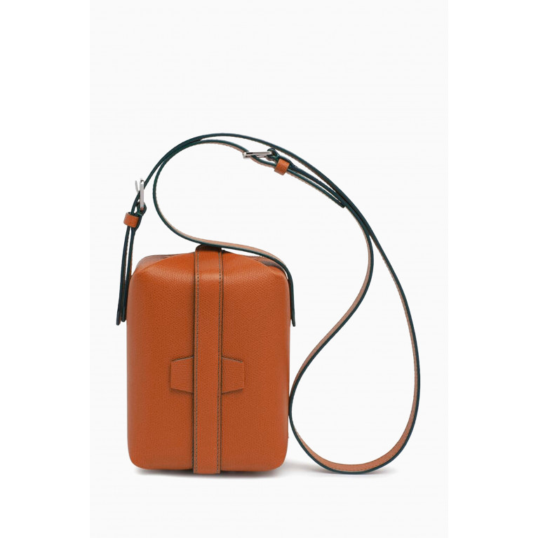 Valextra - Tric Trac Crossbody Bag in Leather Brown